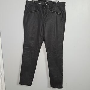 #30. Loft Faux Leather Pants‎ Black Legging Women Size 14 Modern Skinny